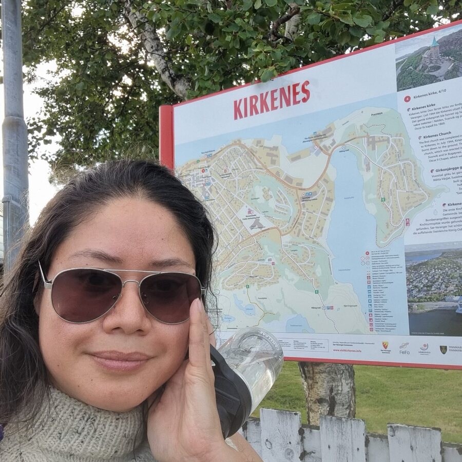 Josy Kang in Kirkenes, Norway